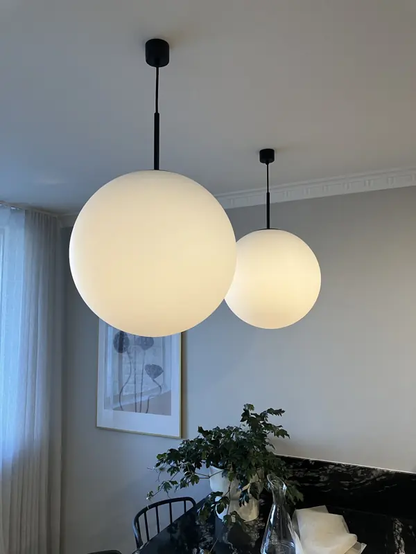 Globe pendant lighting